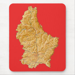 Luxemburg Karte Mousepad