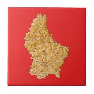 Luxemburg-Kartenkachel Fliese