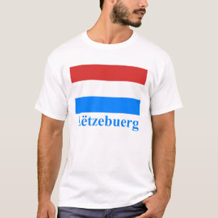 Luxemburg kennzeichnen mit Namen in Luxembourgian T-Shirt