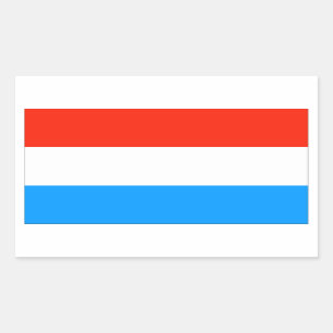 Luxemburg kennzeichnen rechteckiger aufkleber