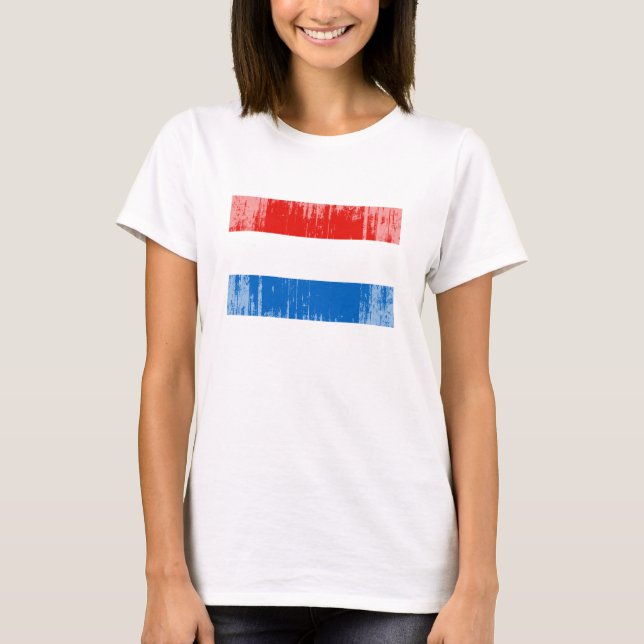 Luxemburg kennzeichnen T-Shirt (Vorderseite)