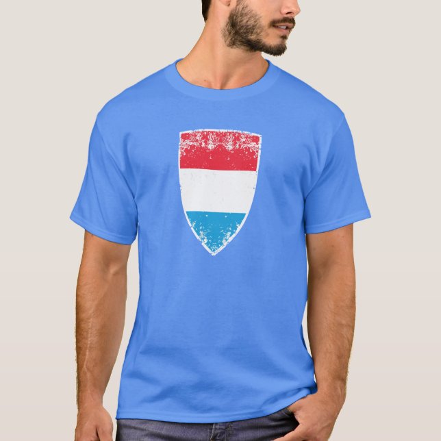 Luxemburg kennzeichnen T-Shirt (Vorderseite)