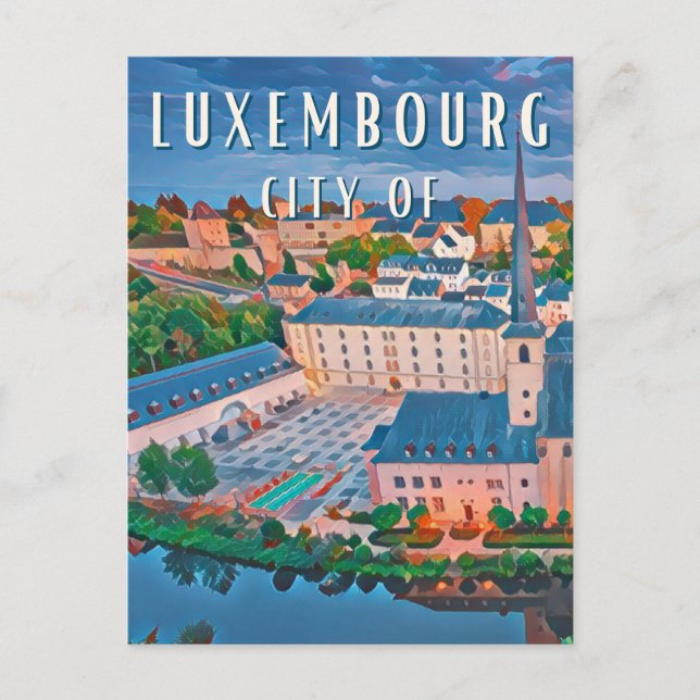 Luxemburg, kosmopolitische und mehrsprachige Stadt Postkarte (Vorderseite)