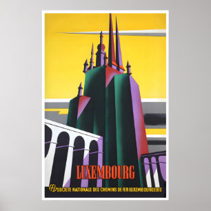 Luxemburg Kunst Druck Vintage Reiseplakat (H1889) Poster