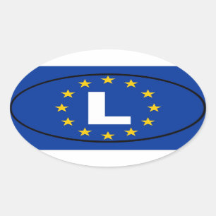 Luxemburg - L - Europäische Gewerkschaft Ovaler Aufkleber