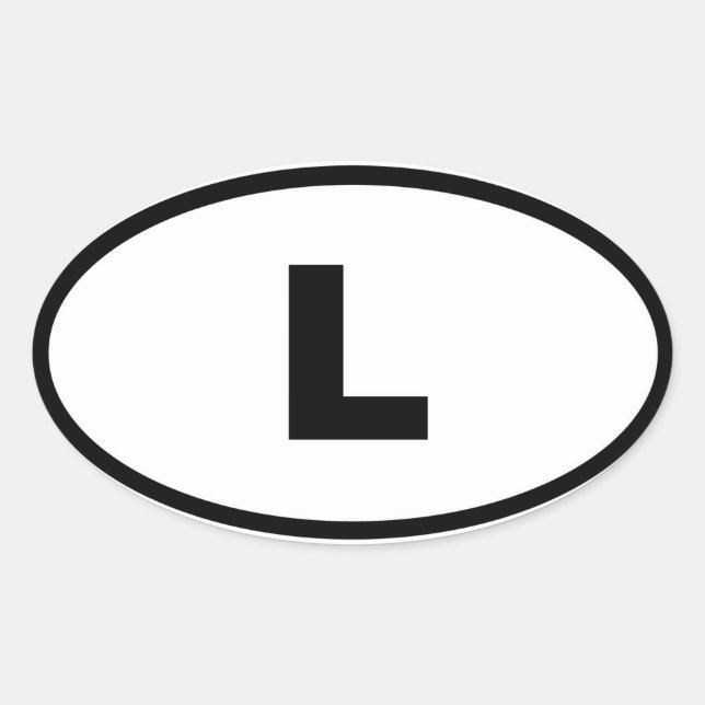 Luxemburg - L - Europäische Ovaler Aufkleber (Vorderseite)