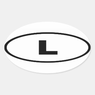 Luxemburg - L - Europäische Ovaler Aufkleber