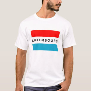 Luxemburg-Landesflaggesymbol-Namentext T-Shirt
