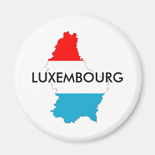 Luxemburg-Landflaggen-Kartenform-Silhouette Magnet