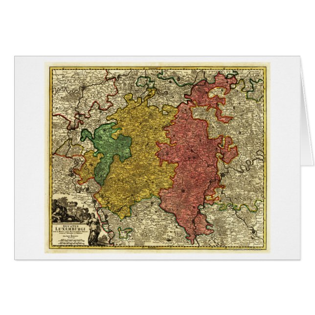 Luxemburg - Panoramakarte Luxemburg (Vorderseite (Horizontal))