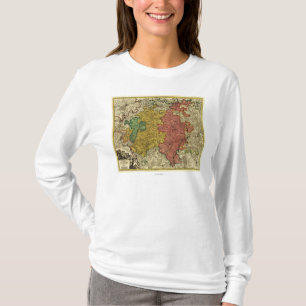Luxemburg panoramisches MapLuxembourg T-Shirt