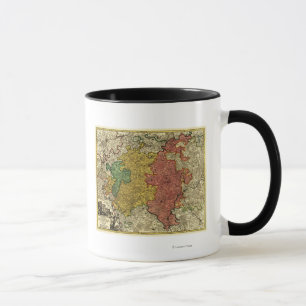 Luxemburg panoramisches MapLuxembourg Tasse