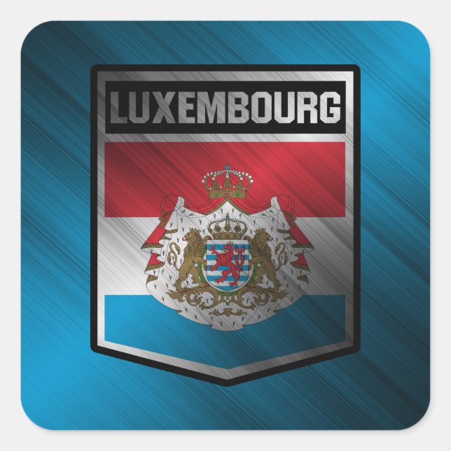 Luxemburg Quadratischer Aufkleber (Vorderseite)