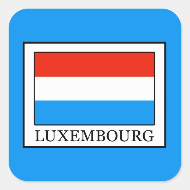 Luxemburg Quadratischer Aufkleber (Vorderseite)