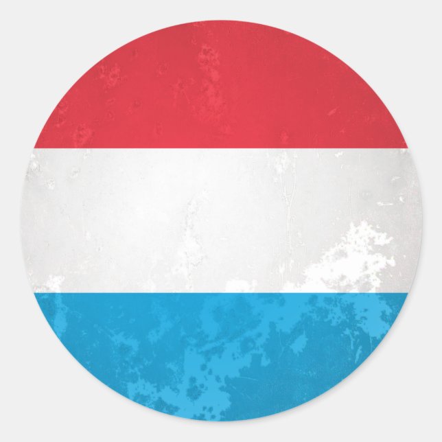 Luxemburg Runder Aufkleber (Vorderseite)