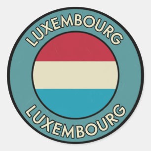 Luxemburg  runder aufkleber