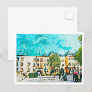 Luxemburg Schöne Landschaft mit Olivenhainen Postkarte