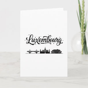 Luxemburg Skyline Reise Urlaub Outfits  Karte