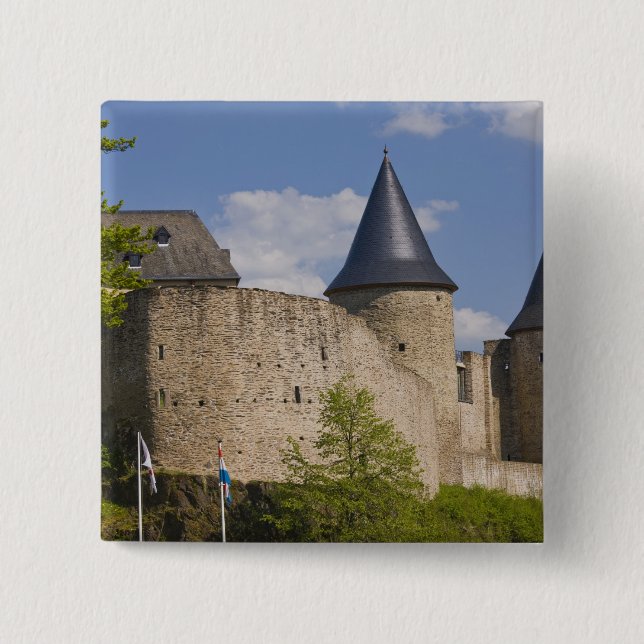 Luxemburg, Tal des Flusses Sauer. Bourscheid, Button (Vorderseite)