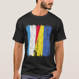 Luxemburg Ukraine Halbflagge Luxemburgisch Ukraine T-Shirt