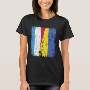 Luxemburg Ukraine Halbflagge Luxemburgisch Ukraini T-Shirt