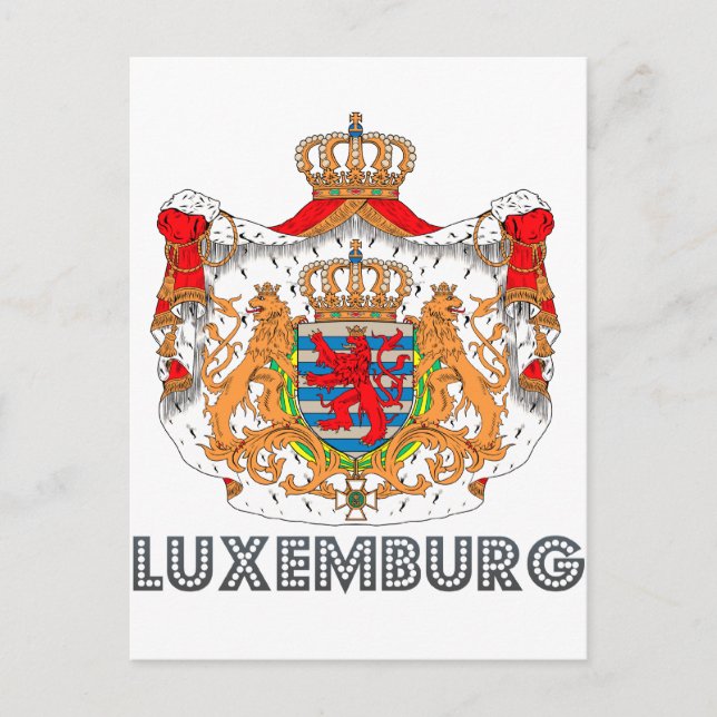 Luxemburger Emblem Postkarte (Vorderseite)