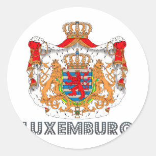 Luxemburger Emblem Runder Aufkleber
