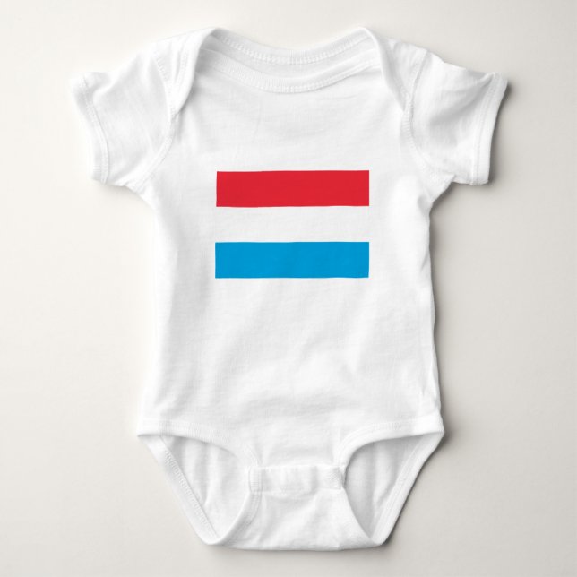 Luxemburger Flagge Baby Strampler (Vorderseite)