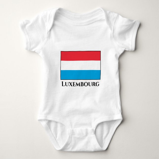Luxemburger Flagge Baby Strampler (Vorderseite)