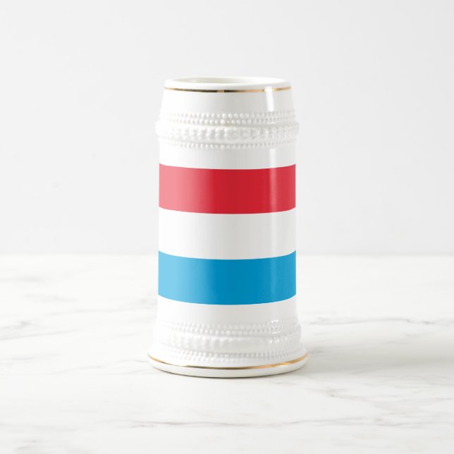 Luxemburger Flagge Bierglas (Mittel)