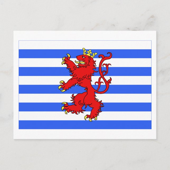 Luxemburger Flagge (de facto) Postkarte (Vorderseite)