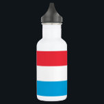 Luxemburger Flagge Edelstahlflasche<br><div class="desc">Patriotische Flagge von Luxemburg.</div>