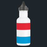 Luxemburger Flagge Edelstahlflasche<br><div class="desc">Patriotische Flagge von Luxemburg.</div>