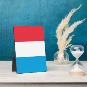 Luxemburger Flagge Fotoplatte