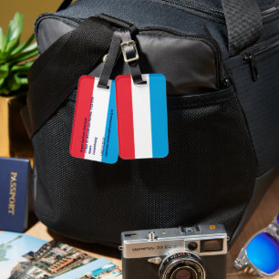 Luxemburger Flagge Gepäckanhänger