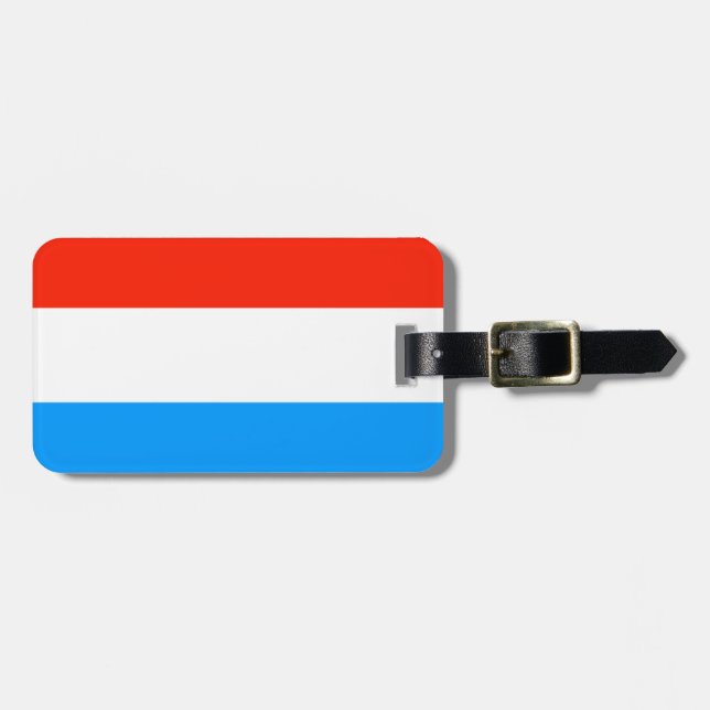 Luxemburger Flagge Gepäckanhänger (Vorderseite horizontal)