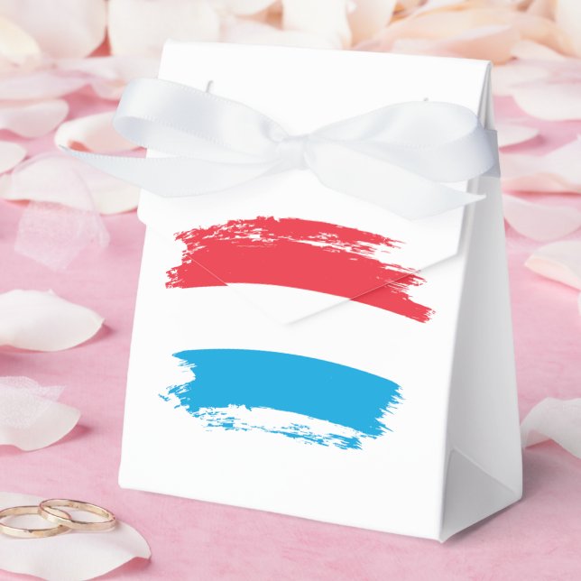 Luxemburger Flagge Geschenkschachtel (Hochzeit)