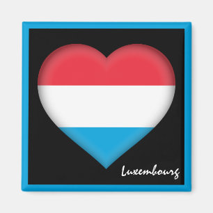 Luxemburger Flagge & Herz, luxemburgische Reisen/S Magnet