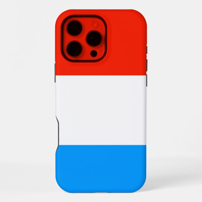 Luxemburger Flagge iPhone 16 Pro Max Hülle (Rückseite)