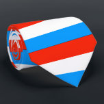 Luxemburger Flagge Krawatte<br><div class="desc">Flagge Luxemburgs</div>