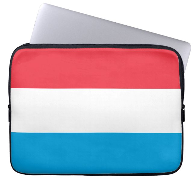 Luxemburger Flagge Laptopschutzhülle (Vorderseite)