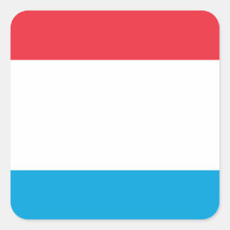 Luxemburger Flagge - Lëtzebuerger Fändel - Drapeau Quadratischer Aufkleber