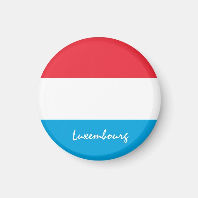 Luxemburger Flagge / Luxemburger Reisen / Sport Magnet (Vorne)
