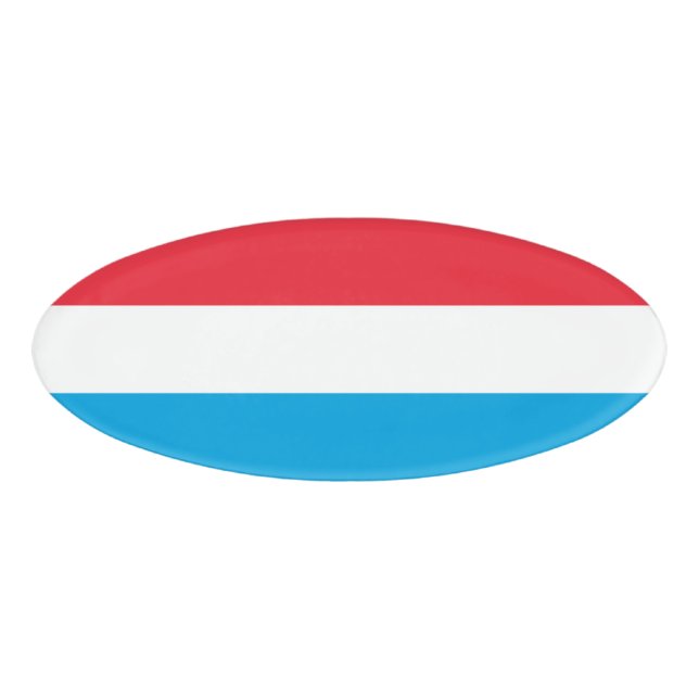 Luxemburger Flagge Namenschild (Vorderseite)