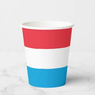 Luxemburger Flagge Pappbecher