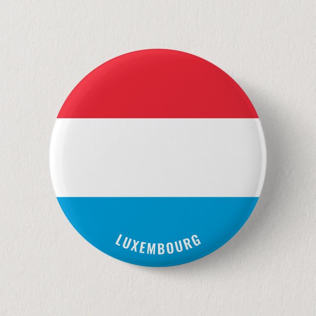 Luxemburger Flagge Patriotisch Button (Vorderseite)