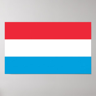 Luxemburger Flagge Poster