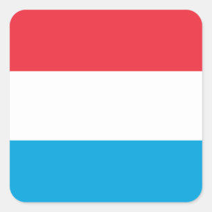 Luxemburger Flagge Quadratischer Aufkleber