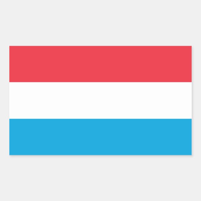 Luxemburger Flagge Rechteckiger Aufkleber (Vorderseite)