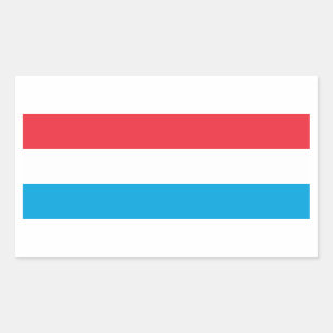 Luxemburger Flagge Rechteckiger Aufkleber